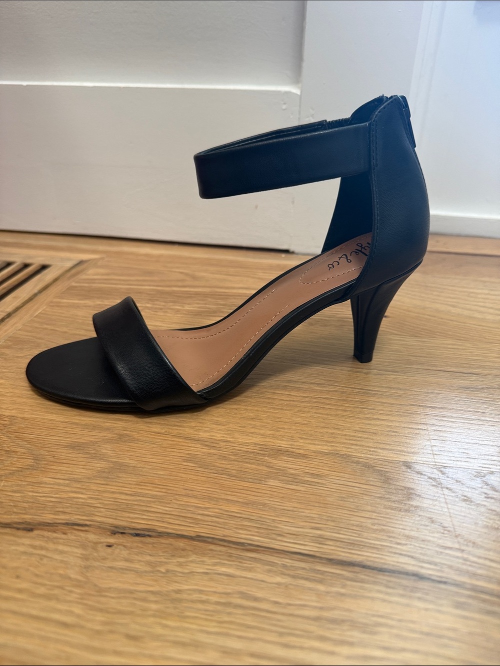 Black Ankle-Strap Heels - Picture 3 of 3